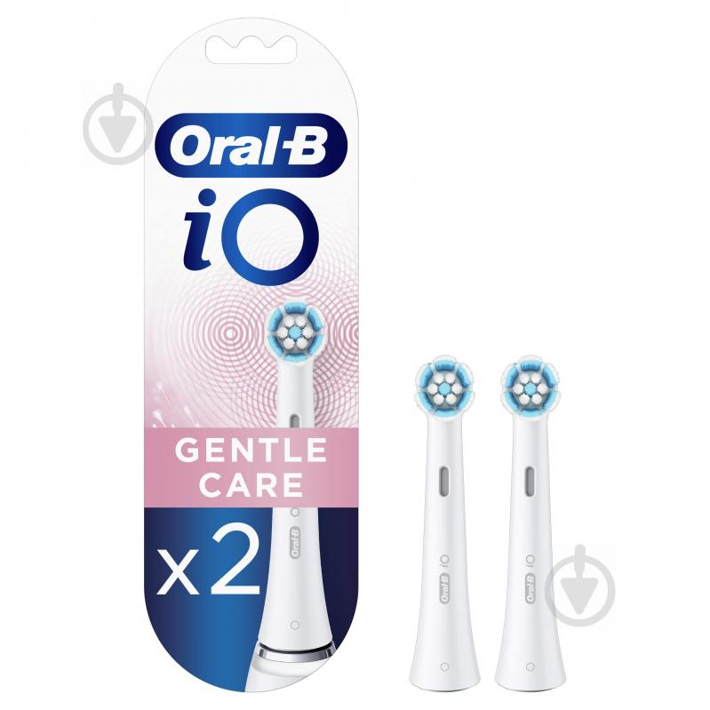 Насадки для электрической зубной щетки Oral-B iO Gentle Care белые, 2 шт. - фото 1