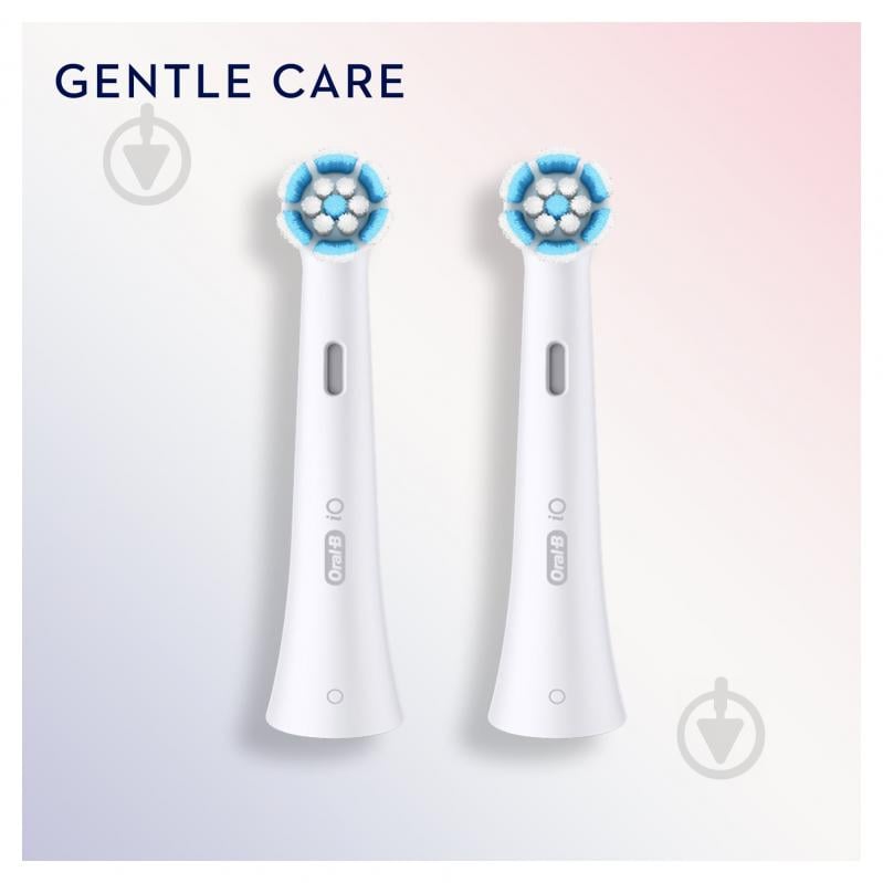 Насадки для электрической зубной щетки Oral-B iO Gentle Care белые, 2 шт. - фото 3