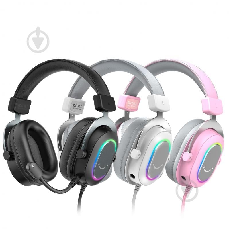 Гарнитура FIFINE Игровая с RGB подсветкой H6P pink (H6P) - фото 5