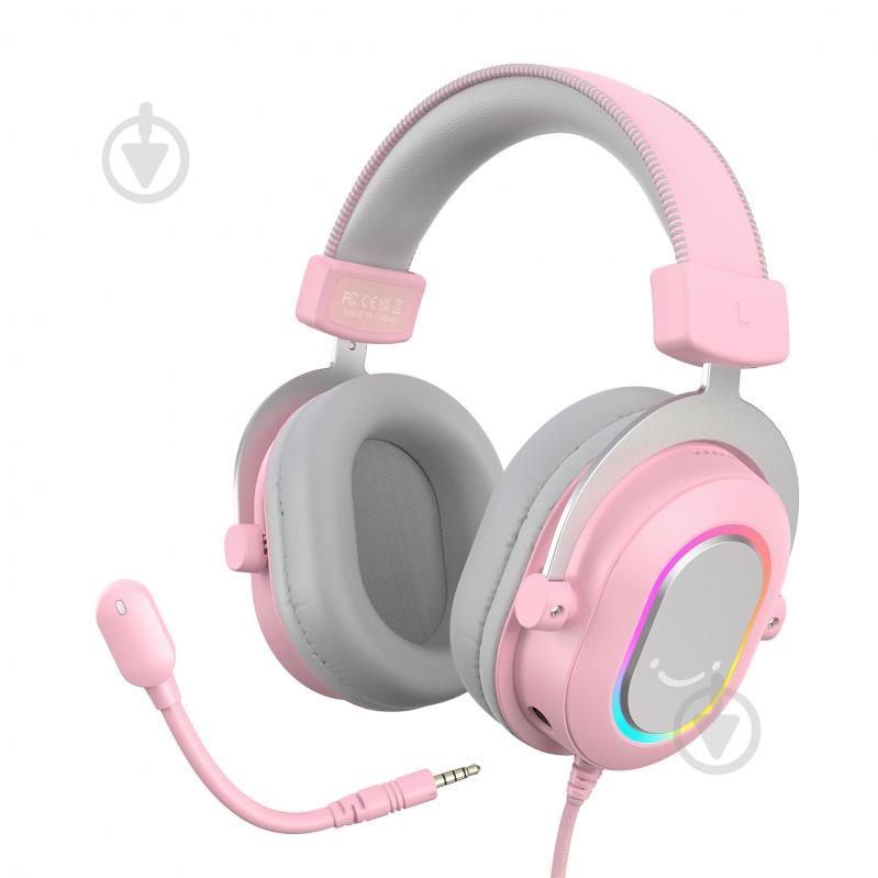 Гарнитура FIFINE Игровая с RGB подсветкой H6P pink (H6P) - фото 1