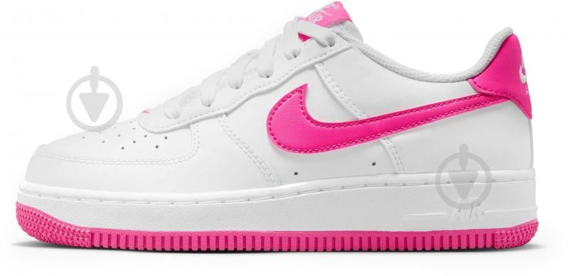 Кросівки для дівчаток демісезонні Nike AIR FORCE 1 (GS) FV5948-102 р.39 біло-рожеві - фото 3