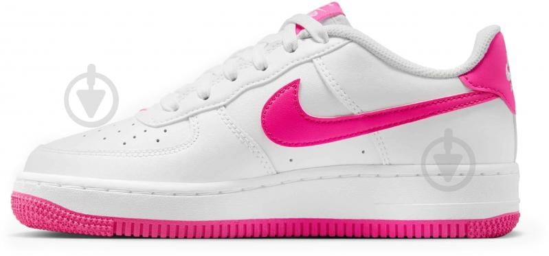 Кросівки для дівчаток демісезонні Nike AIR FORCE 1 (GS) FV5948-102 р.39 біло-рожеві - фото 4