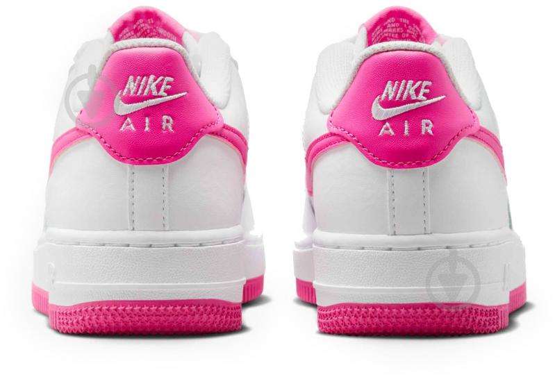 Кросівки для дівчаток демісезонні Nike AIR FORCE 1 (GS) FV5948-102 р.39 біло-рожеві - фото 6