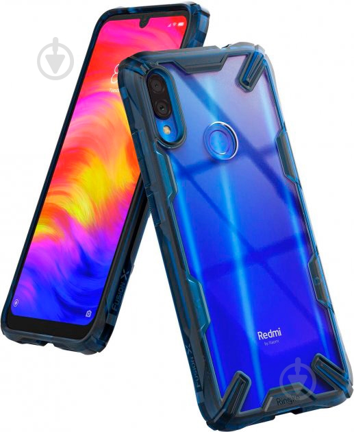 Чохол Ringke Fusion X Space Blue для Xiaomi Redmi Note 7 - фото 1