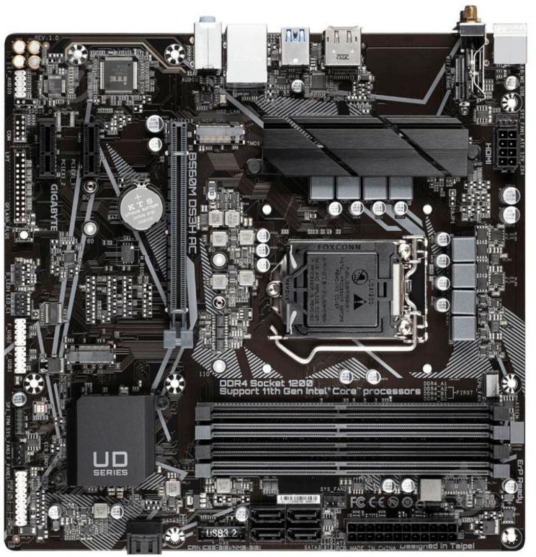 Материнська плата Gigabyte B560M DS3H AC (Socket 1200, Intel B560, mirco ATX) - фото 3