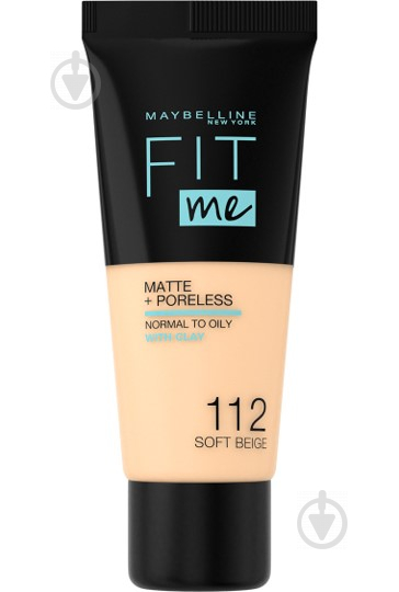 Крем тональний Maybelline New York Fit Me Matte and Poreless Foundation 112 Soft Beige 30 мл - фото 1