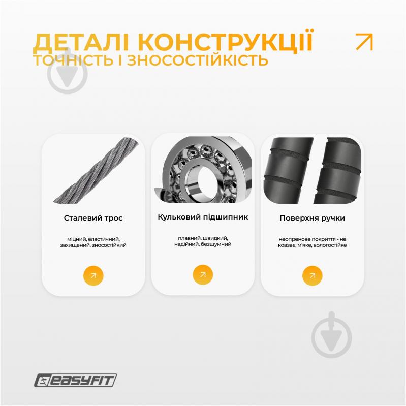 Скакалка EasyFit EF-1917 - фото 4 Скакалка EasyFit EF-1917 - фото 4
