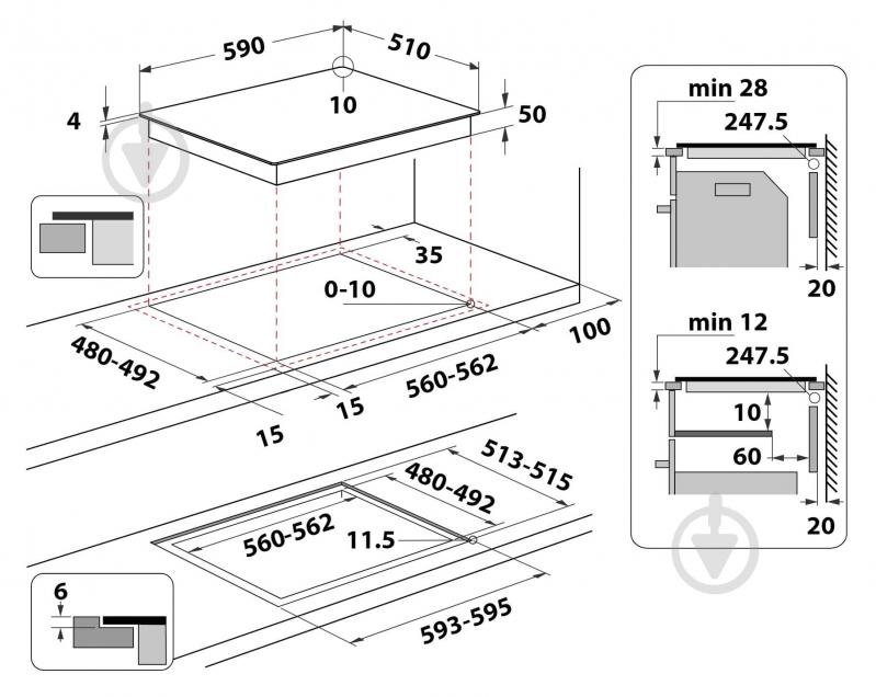 Варочная поверхность индукционная Whirlpool WL S7960 NE - фото 7