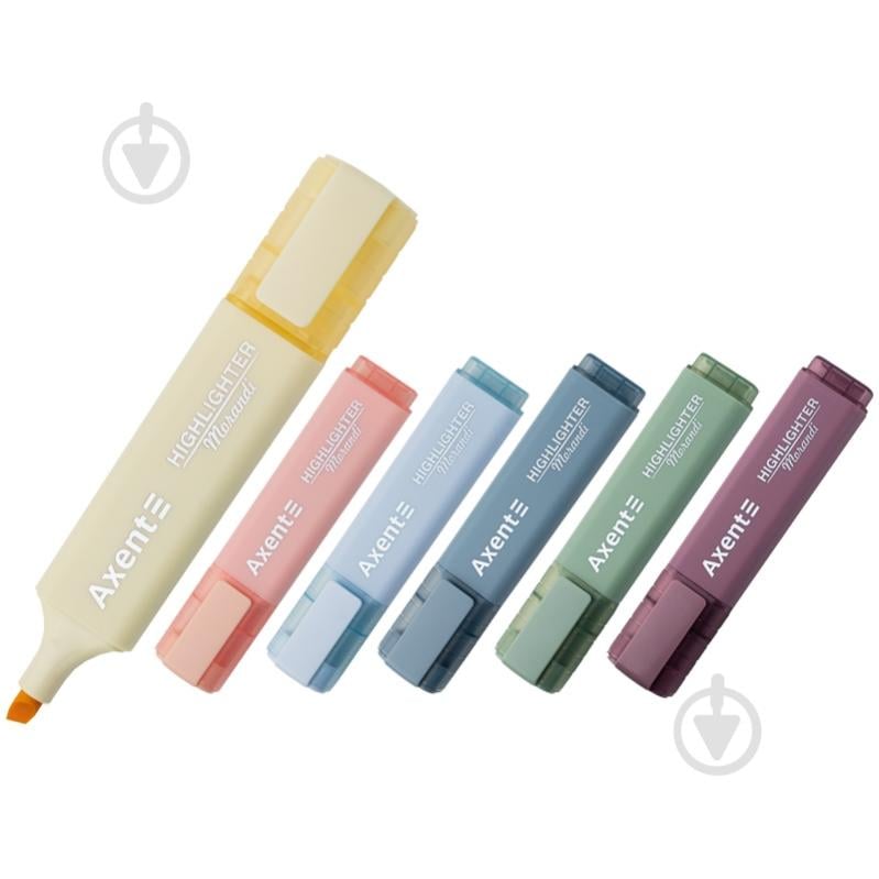 Набор текстовых маркеров Axent Highlighter Morandi 1-5 мм 6 шт. 2537-60-A - фото 1