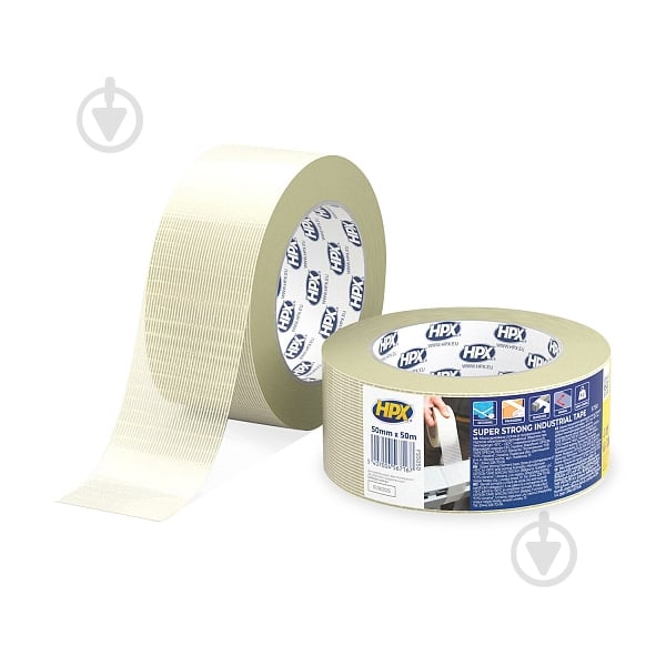 Лента клейкая армированная HPX FS5050 SUPER STRONG INDUSTRIAL TAPE 50 мм 50 м 130 мкм - фото 1 Лента клейкая армированная HPX FS5050 SUPER STRONG INDUSTRIAL TAPE 50 мм 50 м 130 мкм - фото 1
