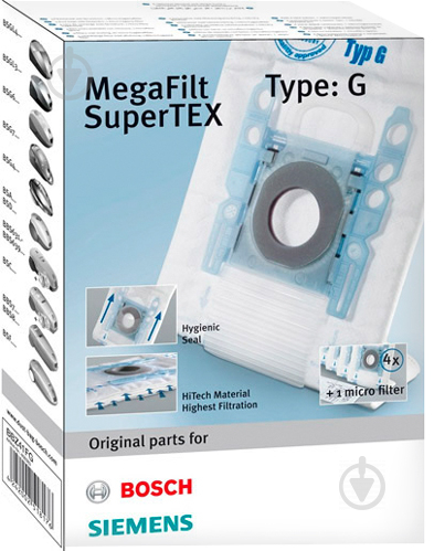 Набор мешков для пылесоса Bosch MegaFilt SuperTEX BBZ41FG - фото 1