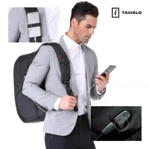 Рюкзак Tavialo Smart TB20-124BL 20 л чорний - фото 8