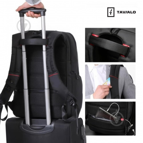 Рюкзак Tavialo Smart TB20-124BL 20 л чорний - фото 13