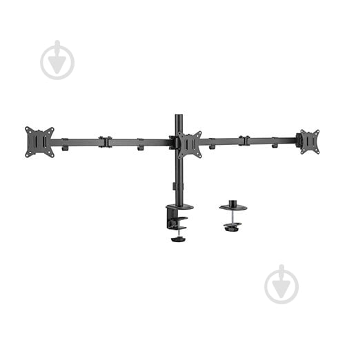 Крепеж Gembird для 3 мониторов MA-D3-01 поворотно-наклонные 17"-27" черный - фото 1