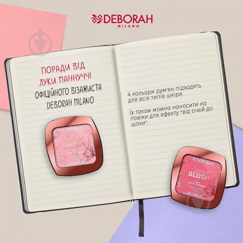 Румяна DEBORAH Super Blush матовые 03 Brick Pink 9 г - фото 3