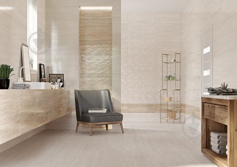 Плитка Allore Group Travertine Ivory W M/STRL NR Satin 25x75 см - фото 3