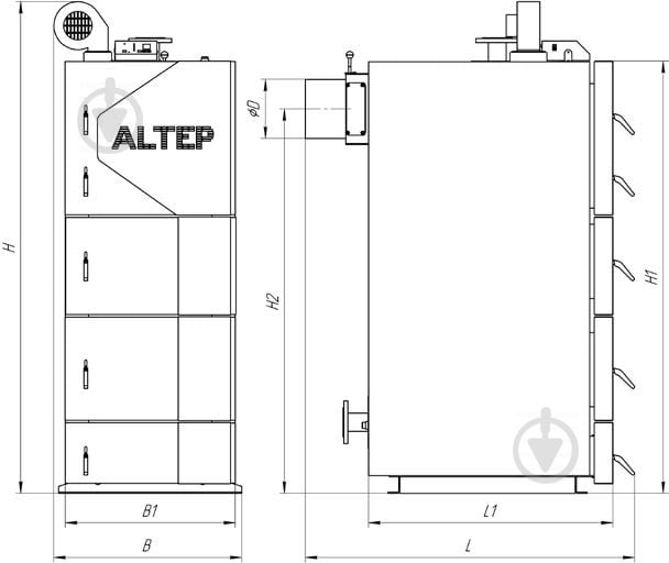 Котел твердотопливный Altep DUO UNI Plus (50 кВт) - фото 6