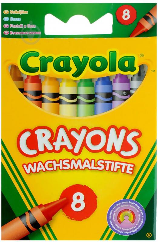 Набор для творчества Crayola Восковые мелки 8 шт. - фото 1