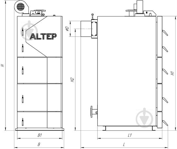 Котел твердопаливний Altep DUO UNI Plus (75 кВт) - фото 6