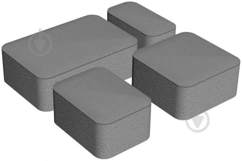 Тротуарная плитка Золотий Мандарин Старый город 4 элемента 200x240 мм серый - фото 1