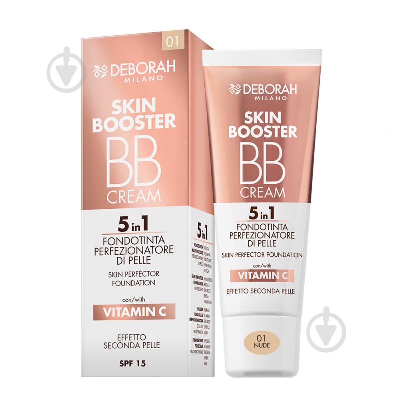 Тональна основа DEBORAH Skin Booster BB Cream SKIN BOOSTER BB CREAM 5 в 1 01 Nude 30 мл - фото 1