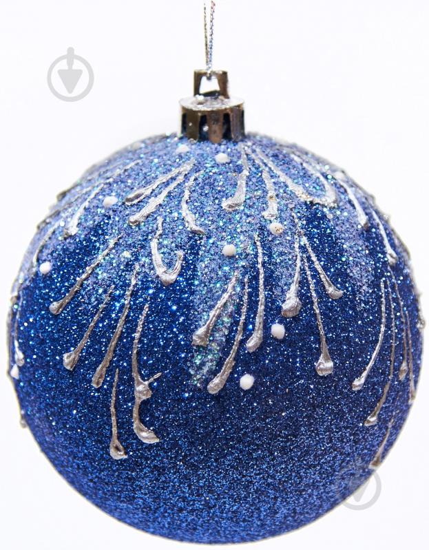 Шар новогодний Крилья синий - фото 1