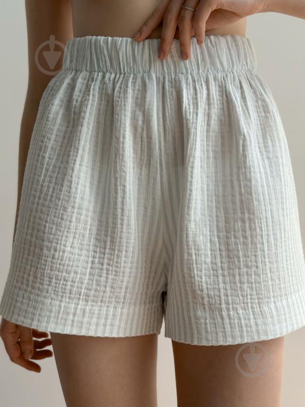 Комплект жіночий MISO сорочка і шорти р. L сіро-білий (15241) - фото 3 Комплект жіночий MISO сорочка і шорти р. L сіро-білий (15241) - фото 3