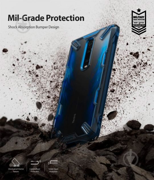 Чехол Ringke Fusion X Space Blue для Xiaomi Mi 9T - фото 4