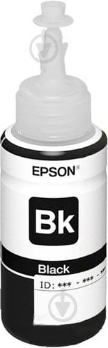 Чорнило Epson T6641 для L100/L200/L300/L120/L3050/L3070/L366 Black (C13T66414A) 70 мл чорний - фото 1