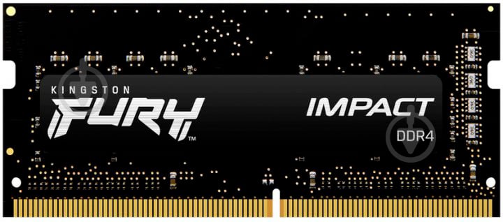 Оперативная память Kingston SODIMM DDR4 16 GB (1x16GB) 2666 MHz (KF426S15IB1/16) Fury Impact - фото 1