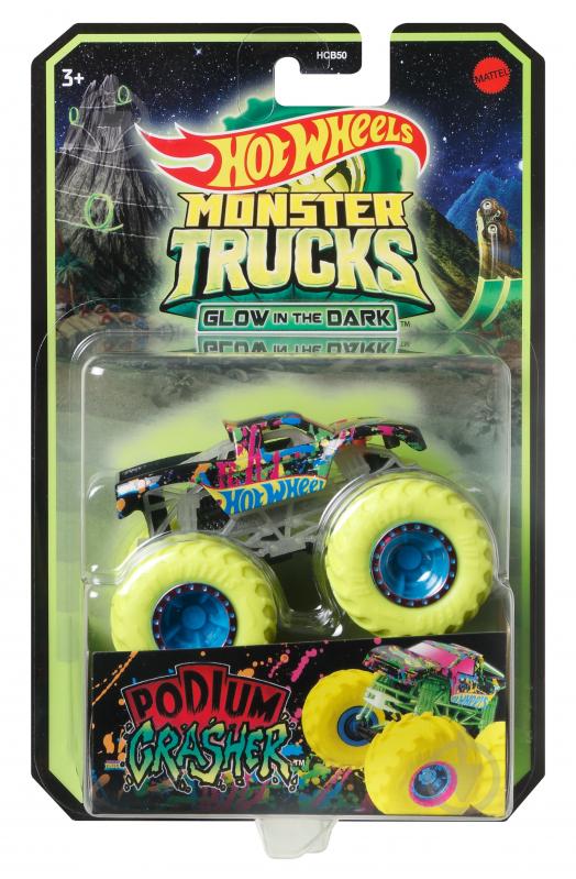 Машинка Hot Wheels Базовая внедорожник 1:64 серии Светящиеся в темноте Monster Trucks (в асс.) HCB50 - фото 5