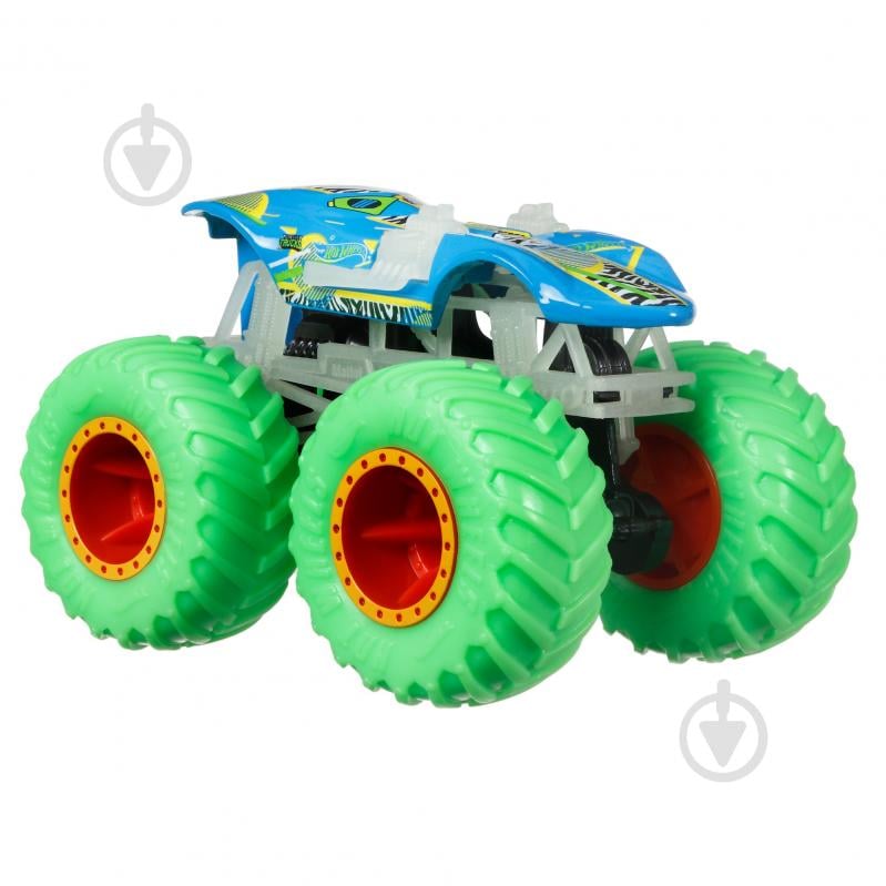 Машинка Hot Wheels Базовая внедорожник 1:64 серии Светящиеся в темноте Monster Trucks (в асс.) HCB50 - фото 2