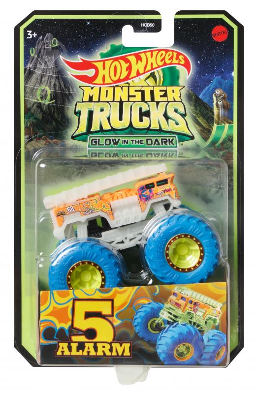 Машинка Hot Wheels Базовая внедорожник 1:64 серии Светящиеся в темноте Monster Trucks (в асс.) HCB50 - фото 8