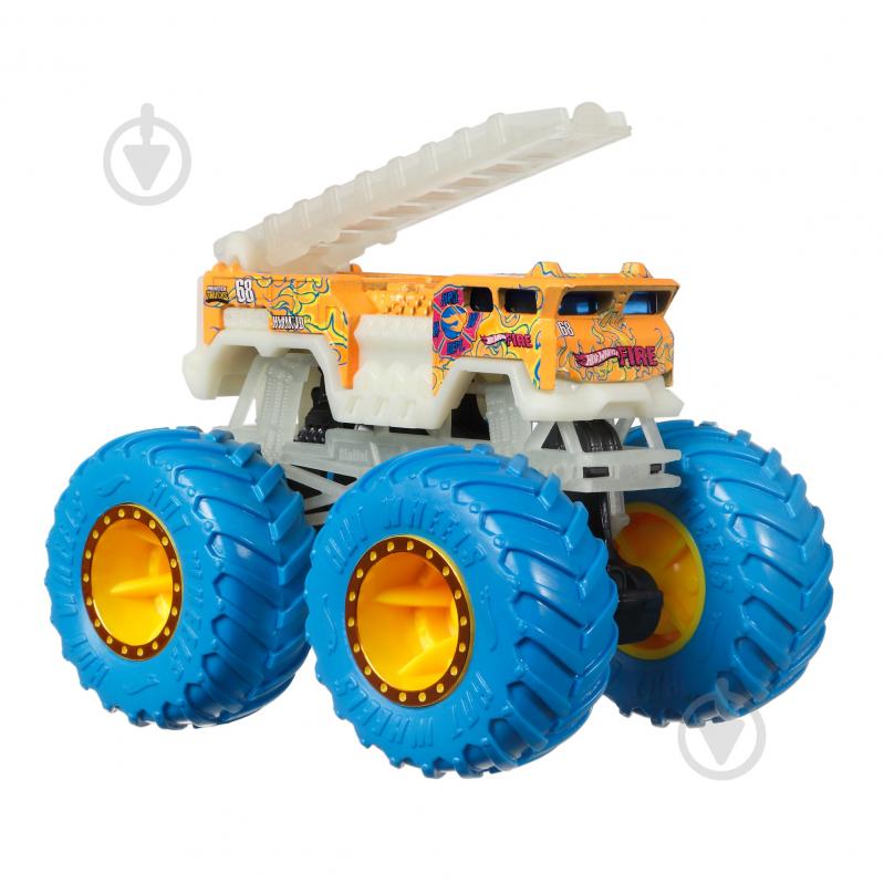 Машинка Hot Wheels Базовая внедорожник 1:64 серии Светящиеся в темноте Monster Trucks (в асс.) HCB50 - фото 4