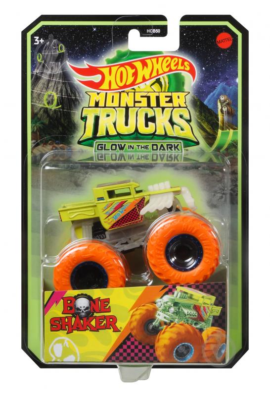 Машинка Hot Wheels Базовая внедорожник 1:64 серии Светящиеся в темноте Monster Trucks (в асс.) HCB50 - фото 7