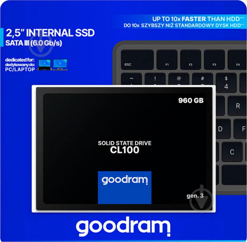 SSD-накопичувач Goodram CL100 960GB 2,5" SATA III 3D NAND (SSDPR-CL100-960-G3) - фото 7