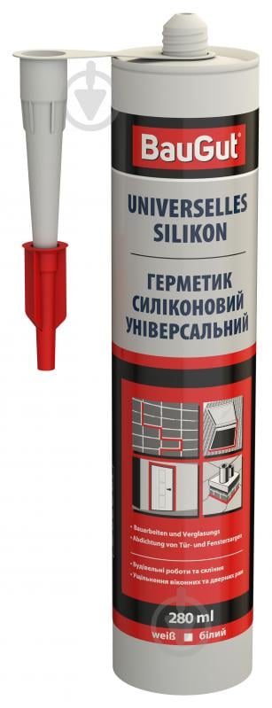 Герметик силіконовий BauGut універсальний білий 280 мл - фото 2