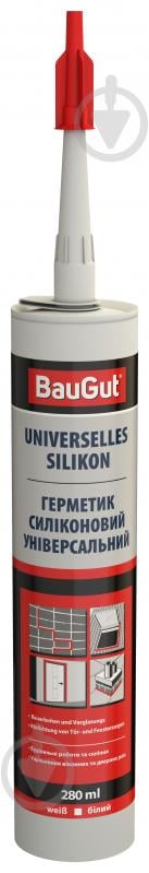 Герметик силиконовый BauGut универсальный белый 280 мл - фото 