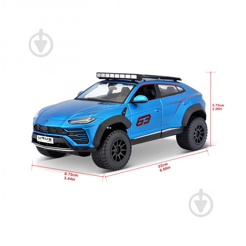 Автомодель Maisto 1:24 Lamborghini Urus 32533 met. blue - фото 7