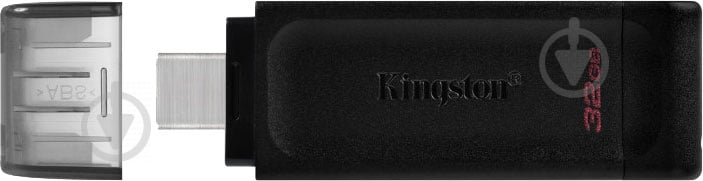 Флеш-память USB Kingston DT70 TYPE-C 32 ГБ USB 3.2 black (DT70/32GB) - фото 2