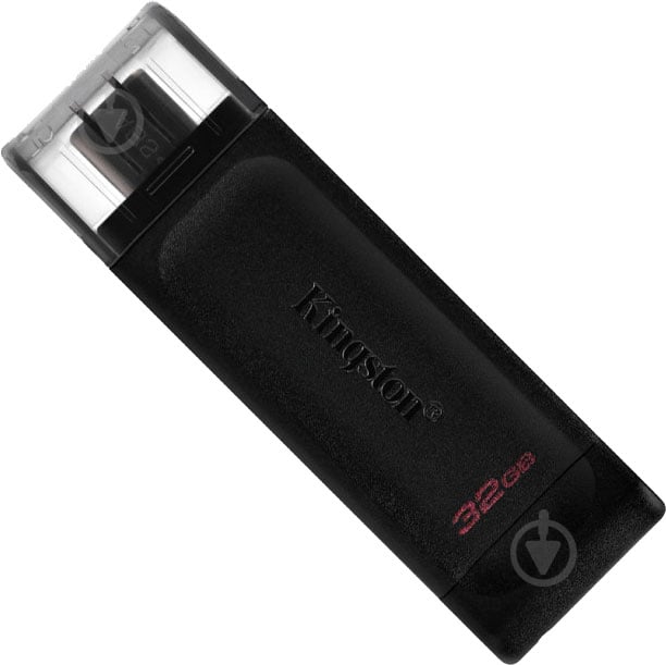 Флеш-память USB Kingston DT70 TYPE-C 32 ГБ USB 3.2 black (DT70/32GB) - фото 1