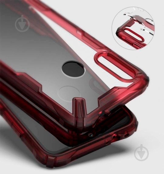 Чехол Ringke Fusion X Ruby Red для Xiaomi Redmi Note 7 - фото 3