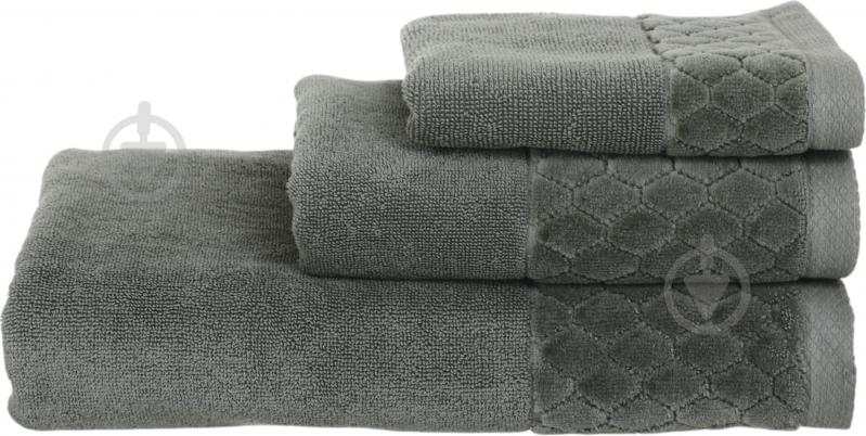 Рушник махровий VELOUR CELLS 50x90 см зелений La Nuit - фото 1 Рушник махровий VELOUR CELLS 50x90 см зелений La Nuit - фото 1