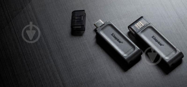 Флеш-память USB Kingston DT70 TYPE-C 64 ГБ USB 3.2 black (DT70/64GB) - фото 5