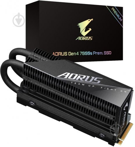 SSD-накопитель Gigabyte AORUS Gen4 7000s Prem. SSD 2TB 2000GB M.2 PCI Express 4.0 x4 3D TLC (GP-AG70S2TB-P) - фото 1