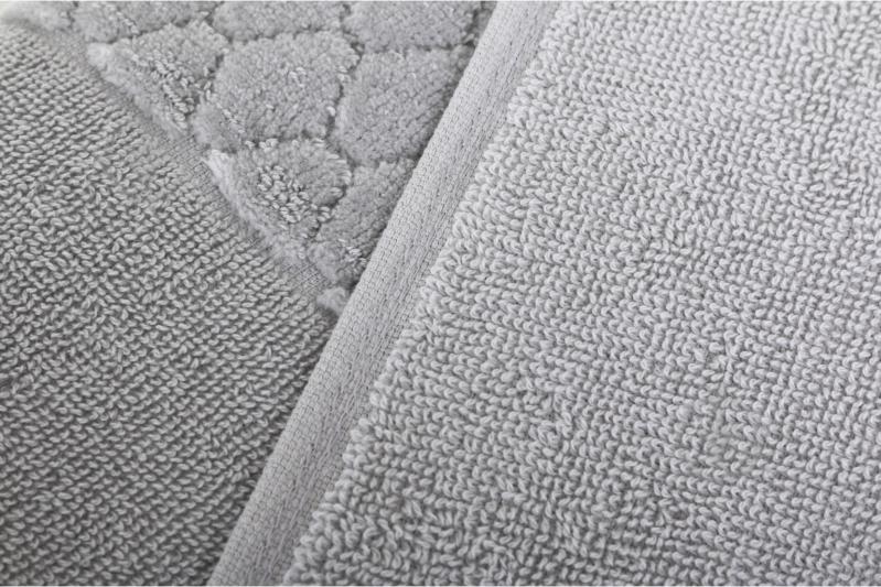 Рушник махровий VELOUR CELLS 33x50 см світло-сірий La Nuit - фото 3