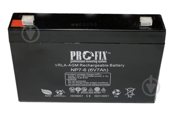 Аккумулятор EMT ProFix VRLA-AGM 6V 7Ah (NP7-6) - фото 2