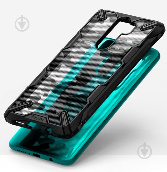 Чехол Ringke Fusion X Design Camo Black для Xiaomi Redmi Note 8 Pro - фото 2