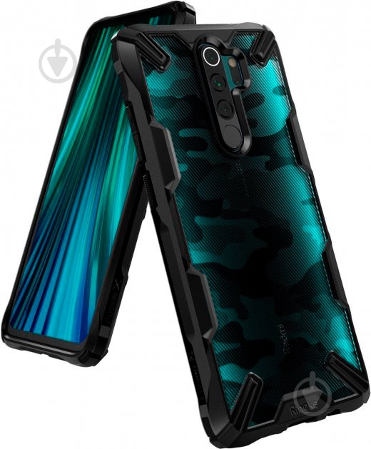 Чехол Ringke Fusion X Design Camo Black для Xiaomi Redmi Note 8 Pro - фото 1