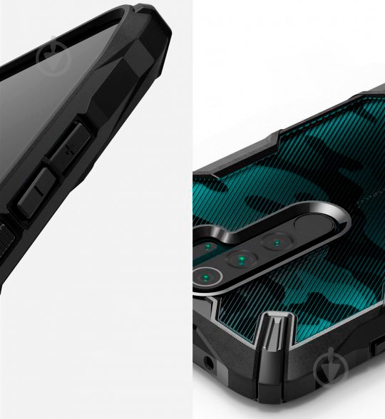 Чехол Ringke Fusion X Design Camo Black для Xiaomi Redmi Note 8 Pro - фото 3